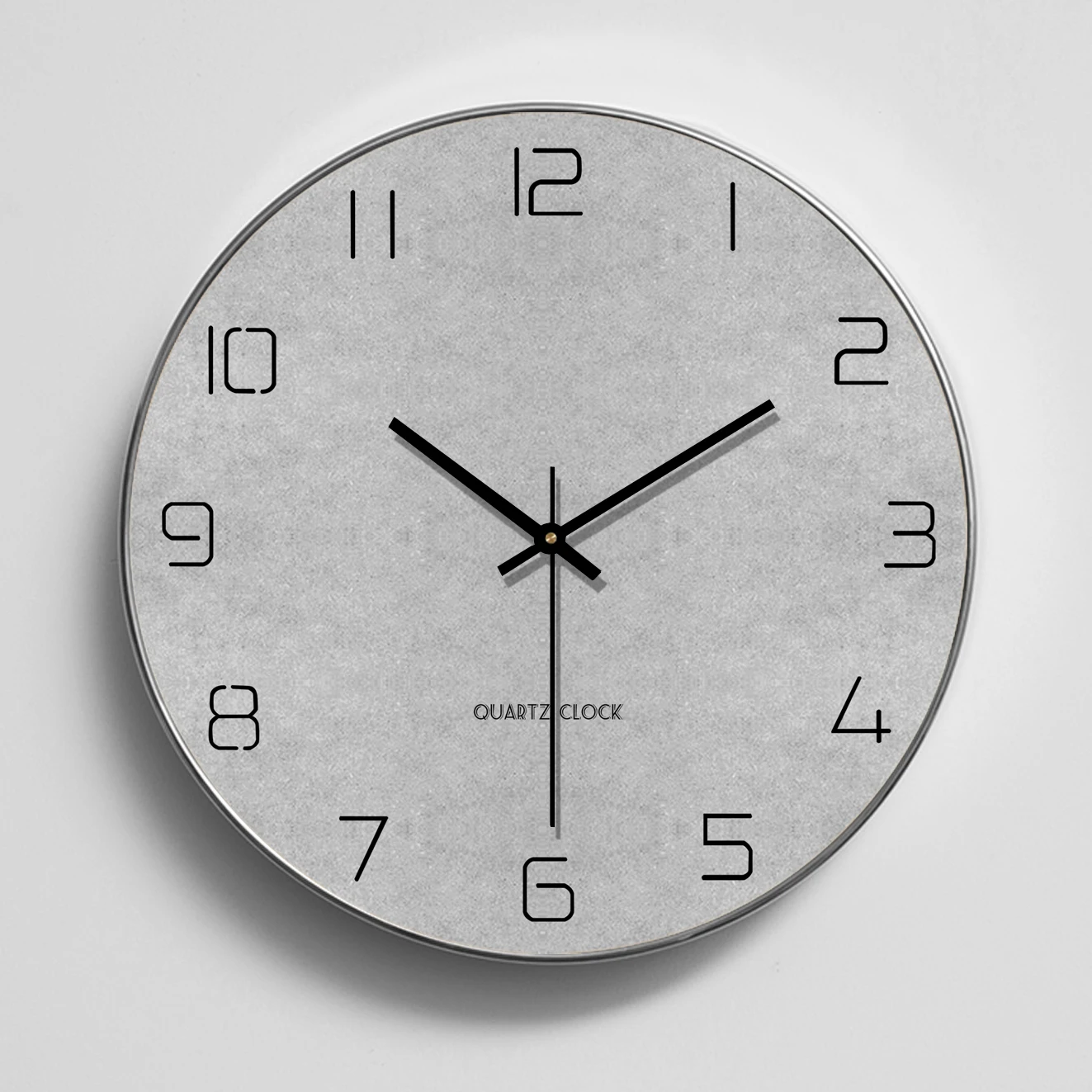 Resin Art Wall Clock - Grey Round Wall Clock Modern Design