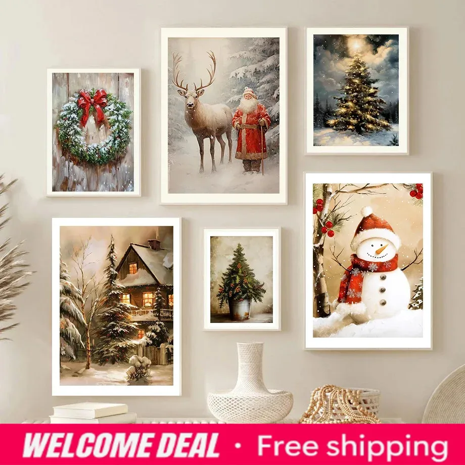 Resin Art Wall - Christmas Decor Gift Christmas Tree Santa