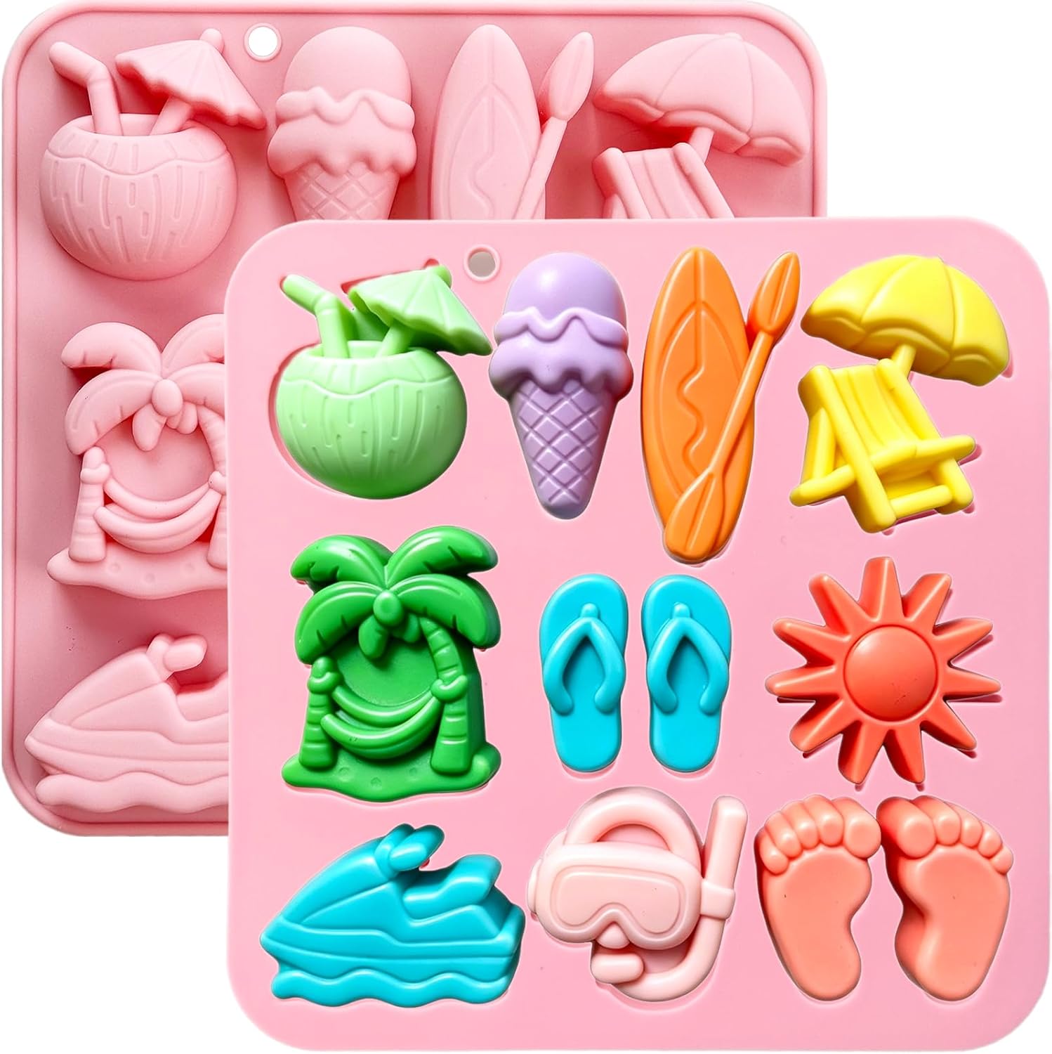 Resin Art Beach Theme - Summer Beach Silicone Molds 10 Cavity