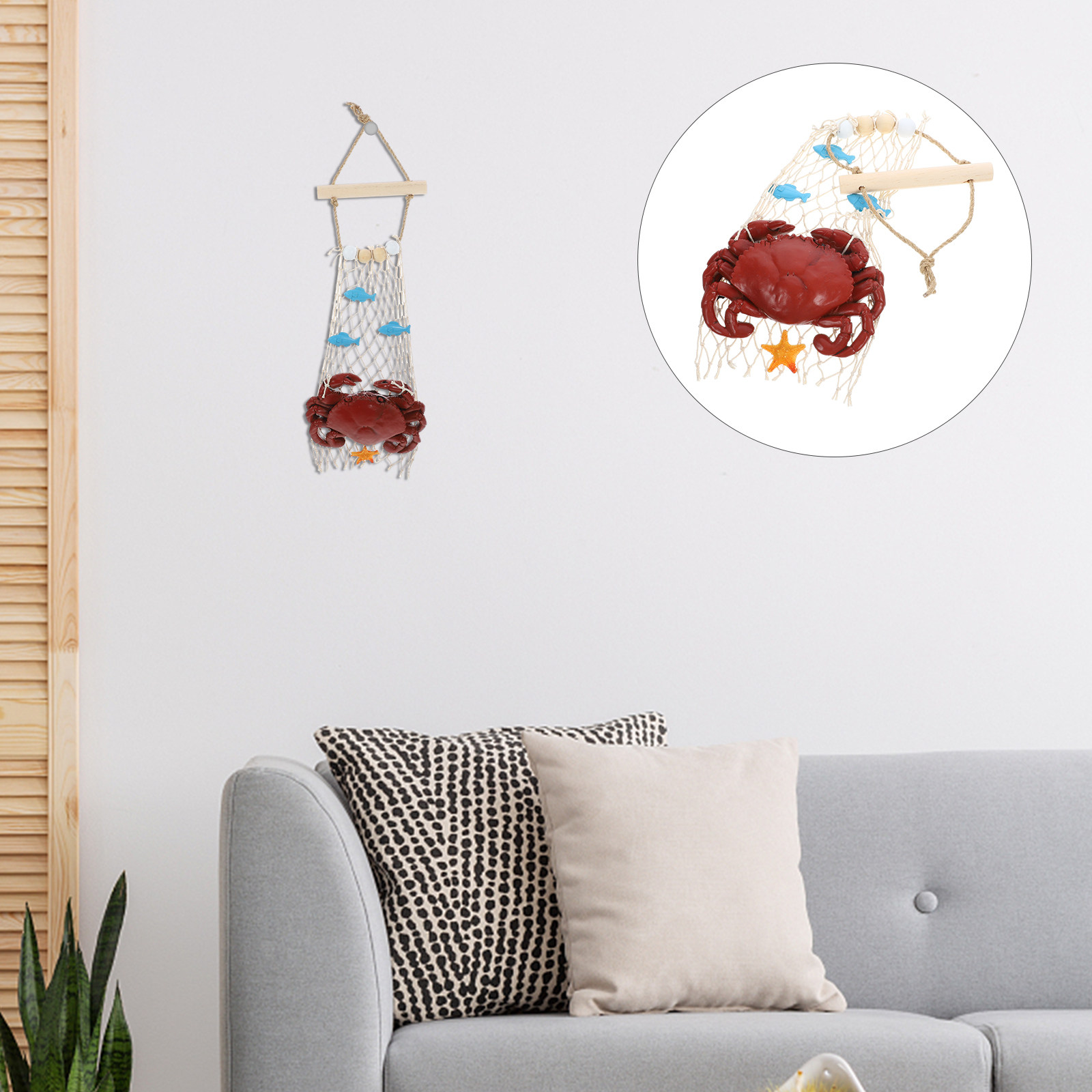 Resin Art Beach Theme - Realistic Crab Wall Ornament Resin Wood