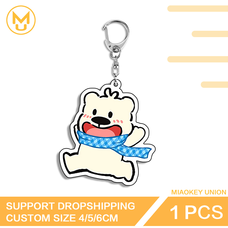 Cute Run Bear Eye Catching Edg - Resin Art Design Keychain recension och pris