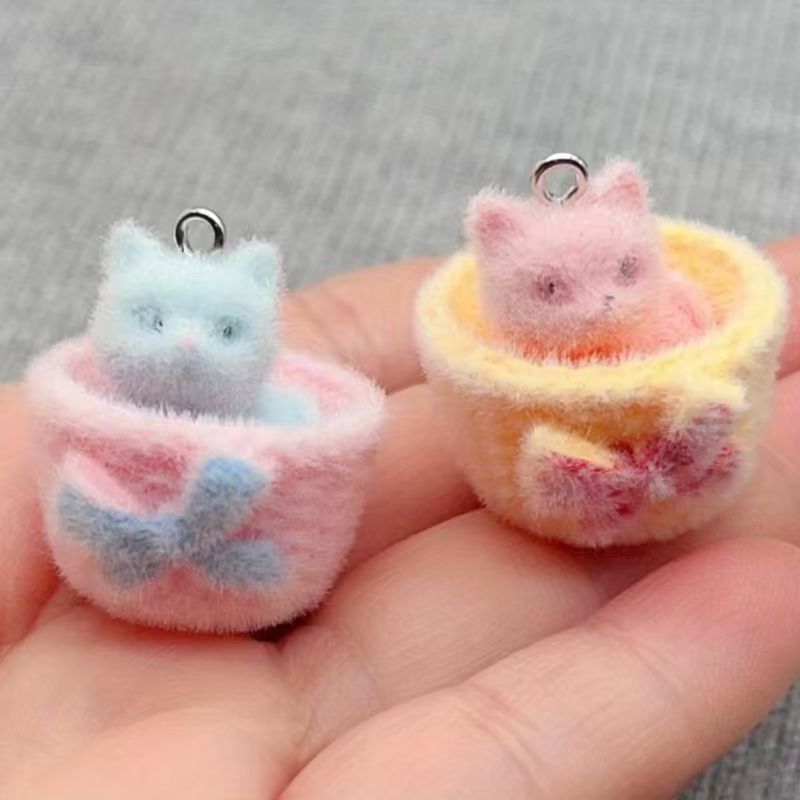 4pcs 3D plush resin cat pendan - Resin Art Gift Ideas recension och pris