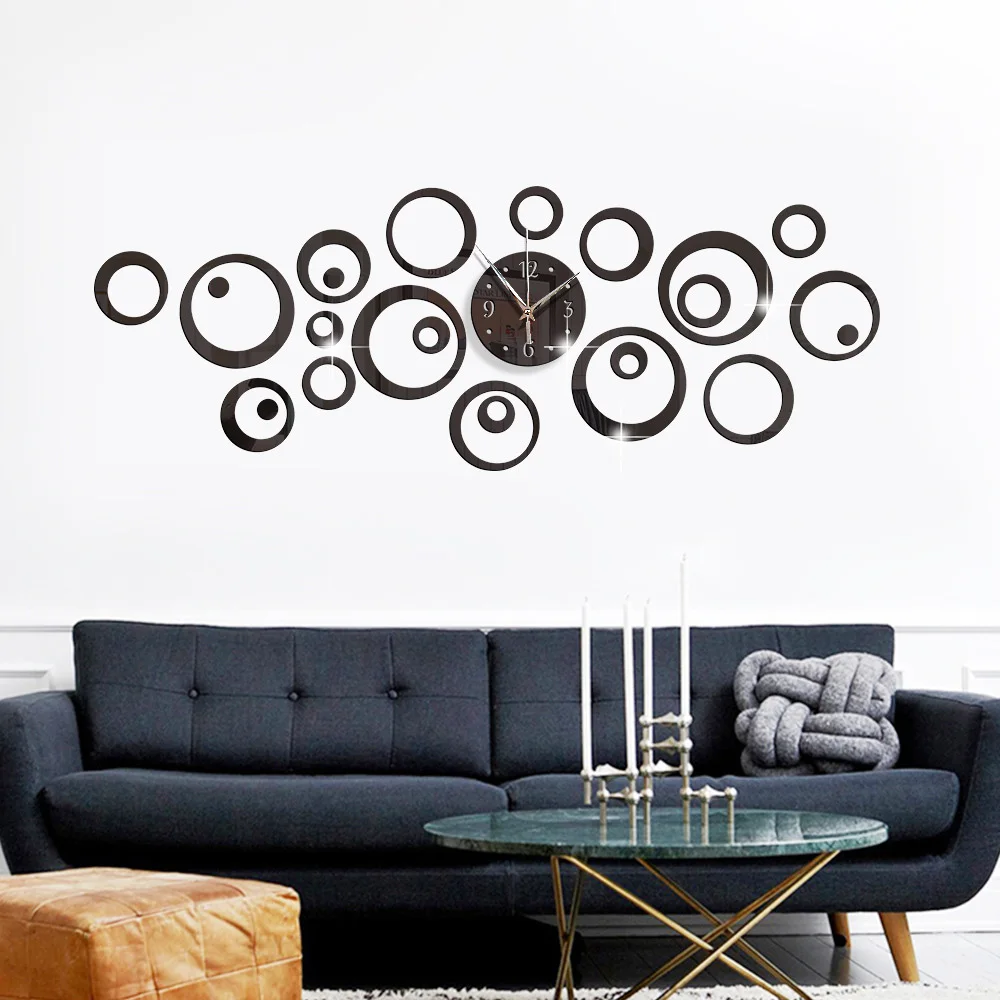 3D Stereo Acrylic Mirror Large - Resin Art Wall Clock recension och pris