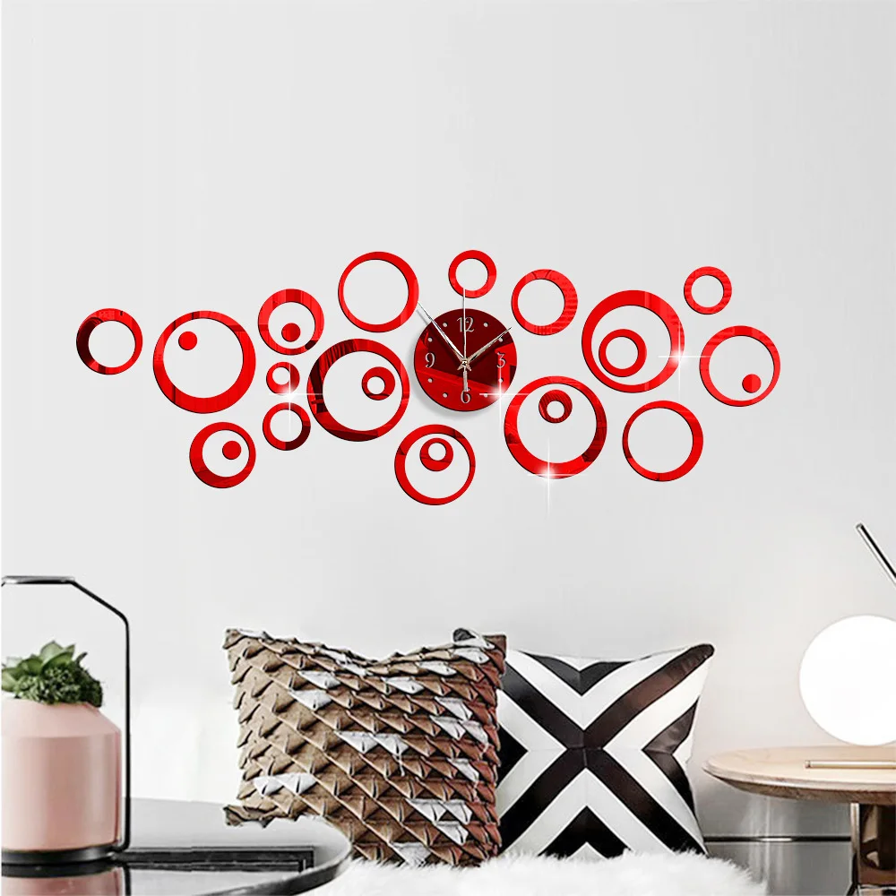 3D Stereo Acrylic Mirror Large - Resin Art Wall Clock recension och pris