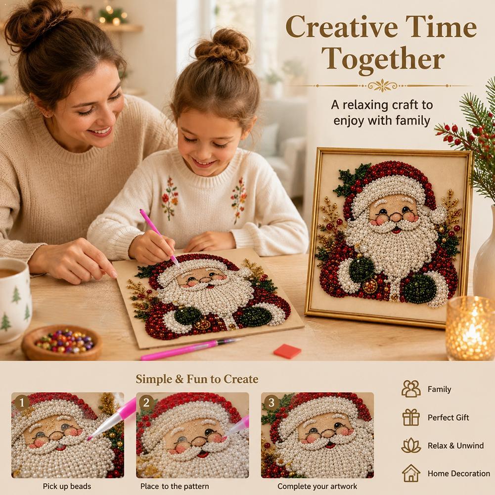 Christmas Santa Claus Pearl Ar - Resin Art Wall recension och pris