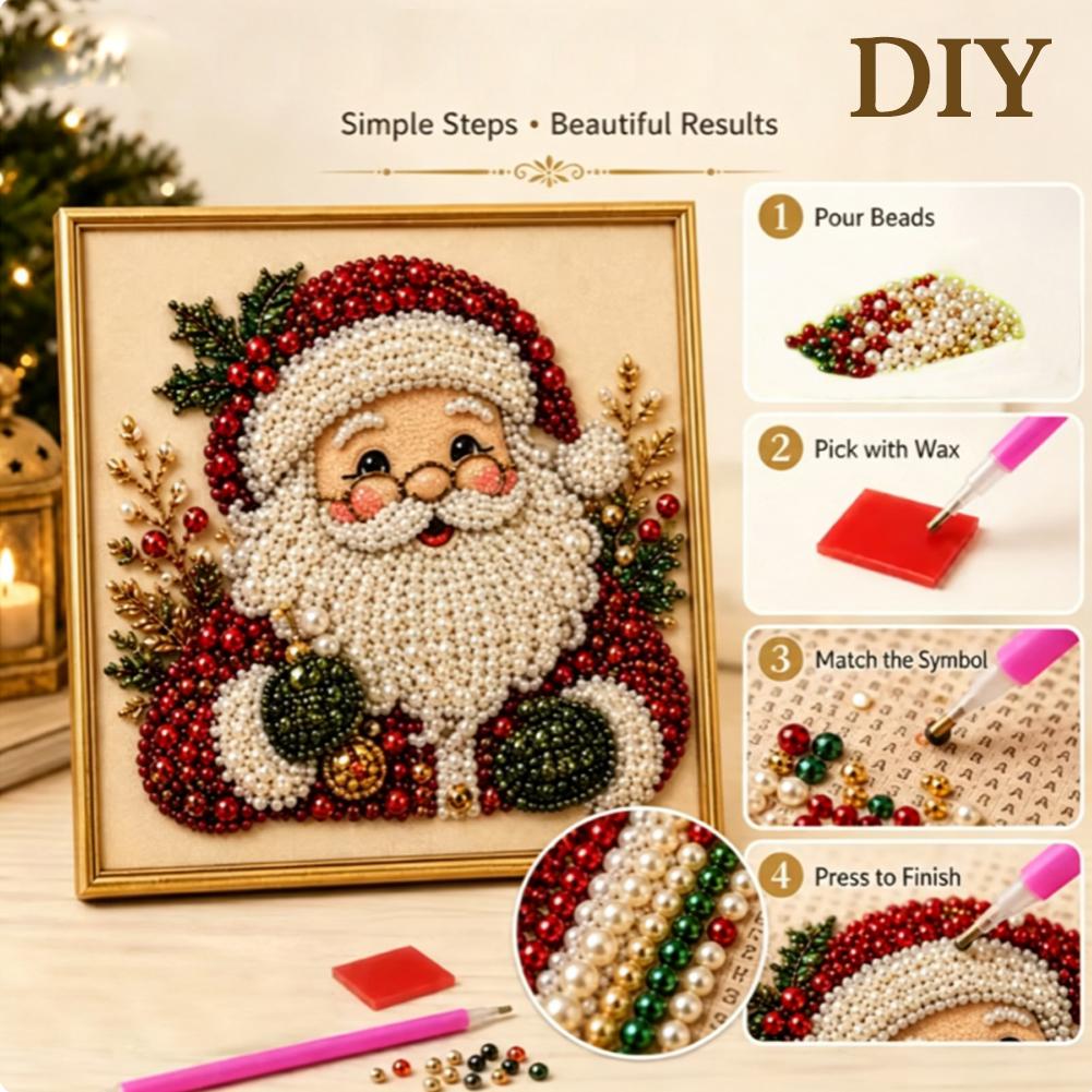 Christmas Santa Claus Pearl Ar - Resin Art Wall recension och pris