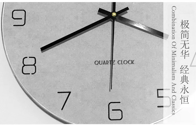 Grey Round Wall Clock Modern D - Resin Art Wall Clock recension och pris