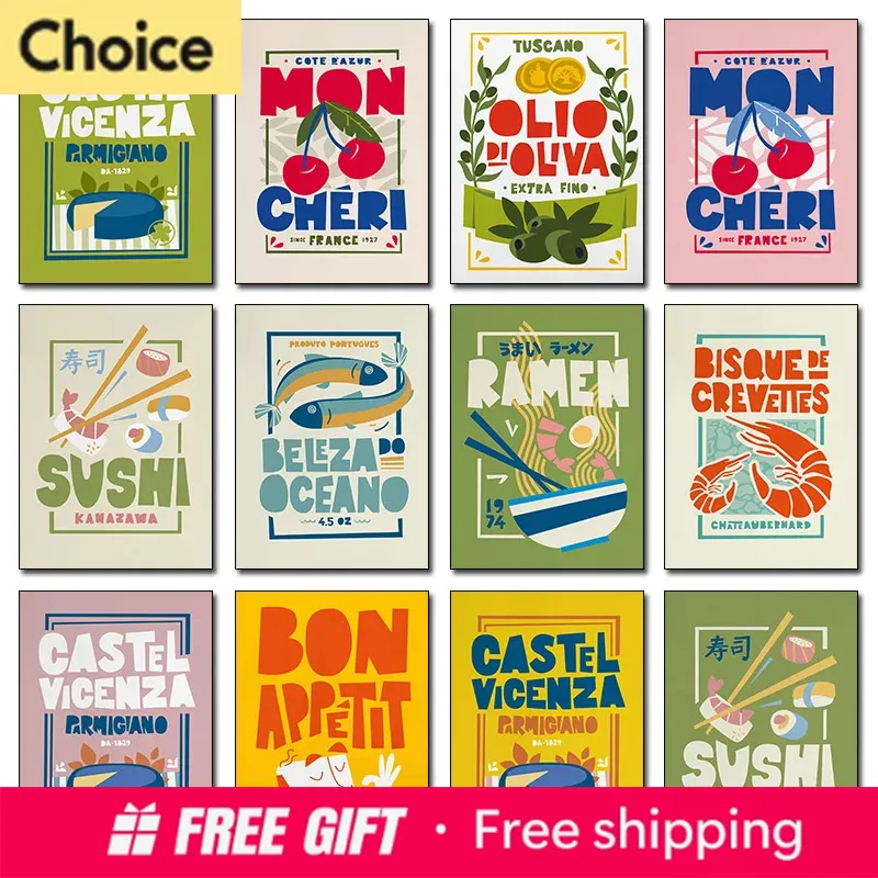 2026 Cartoon Funny Food Poster - Resin Art Quotes recension och pris