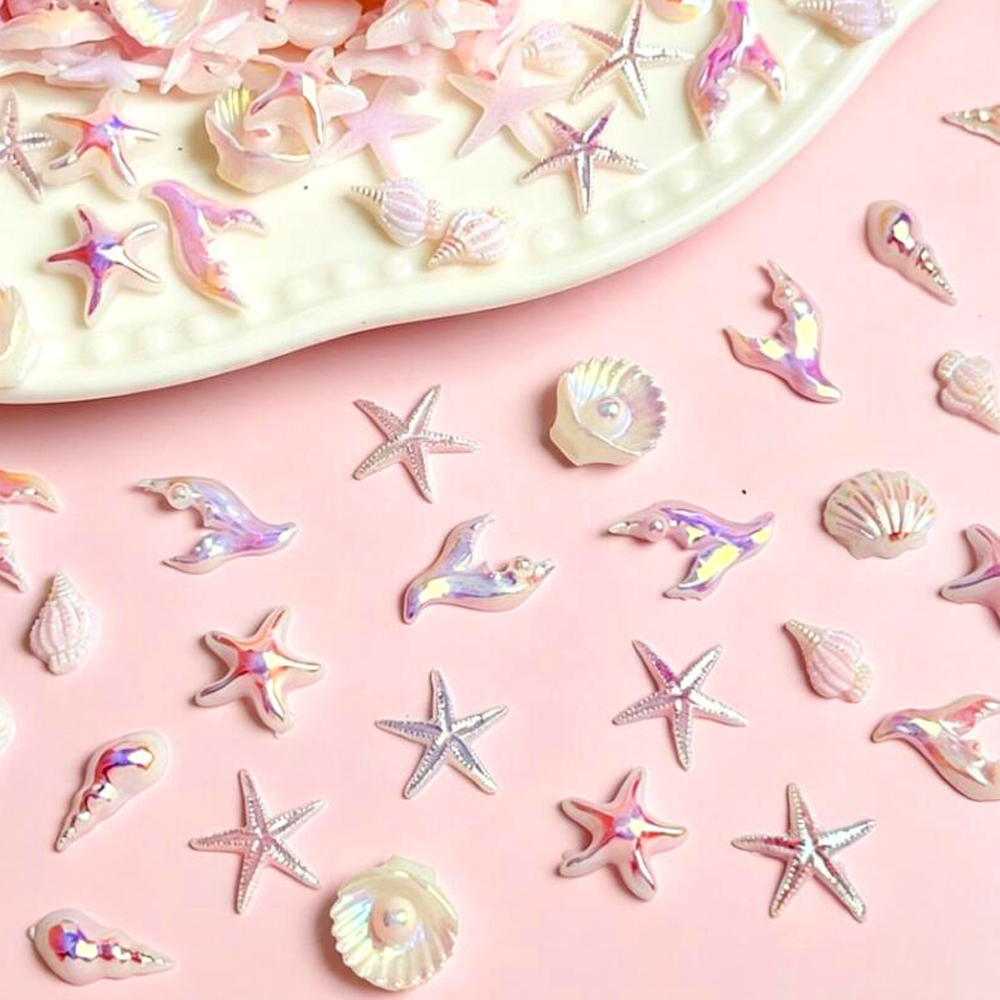 30pcs Mixed Summer Beach Nail  - Resin Art Beach Theme recension och pris
