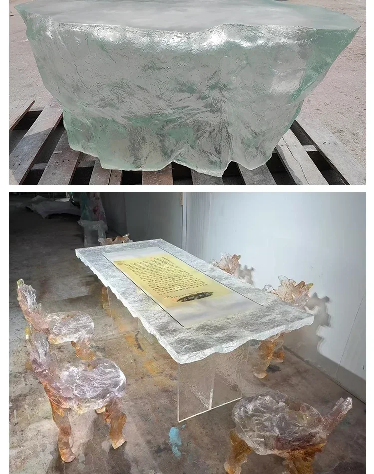 Transparent Island Villa Bar H - Resin Art Coffee Table recension och pris