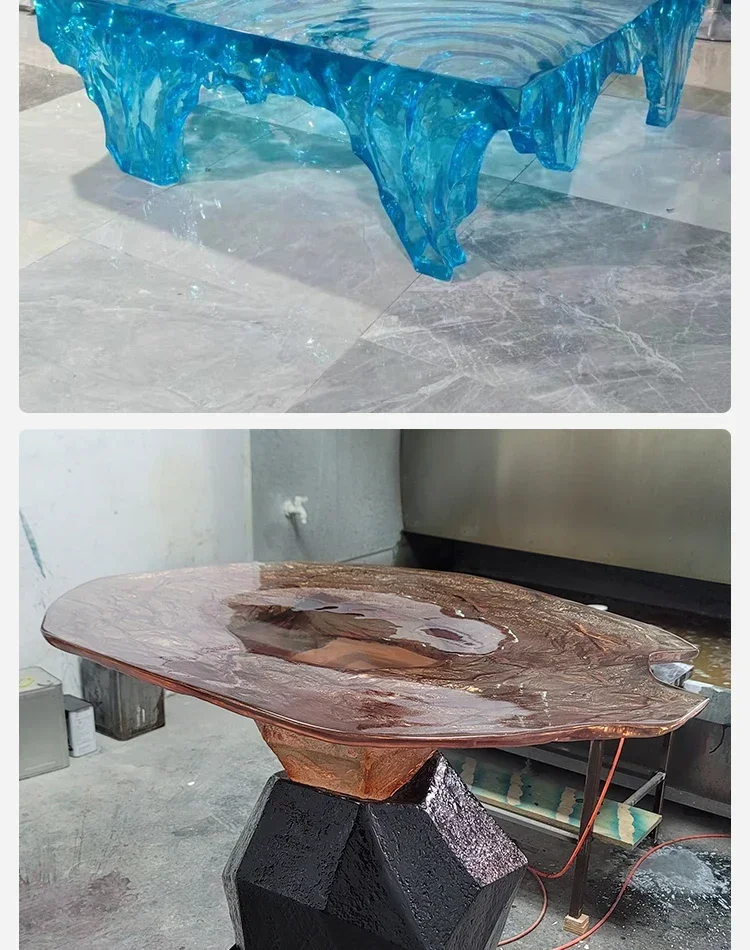 Transparent Island Villa Bar H - Resin Art Coffee Table recension och pris