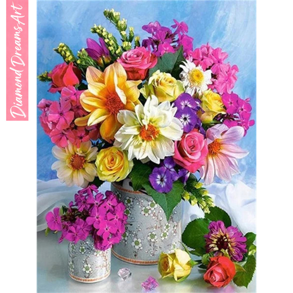 Full Diamond Mosaic Flower 5D  - Resin Art Wall recension och pris