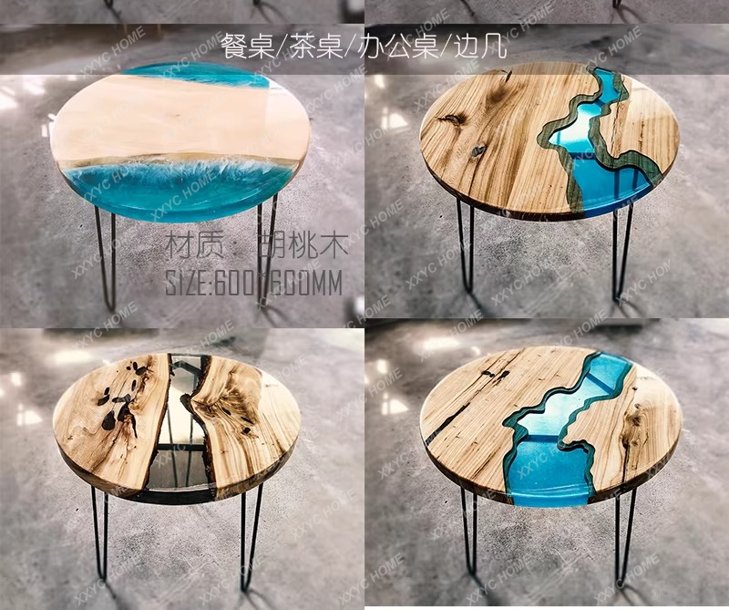 Creative art dining table epox - Resin Art Coffee Table recension och pris