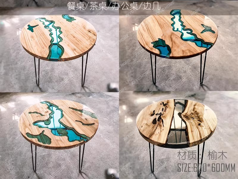 Creative art dining table epox - Resin Art Coffee Table recension och pris