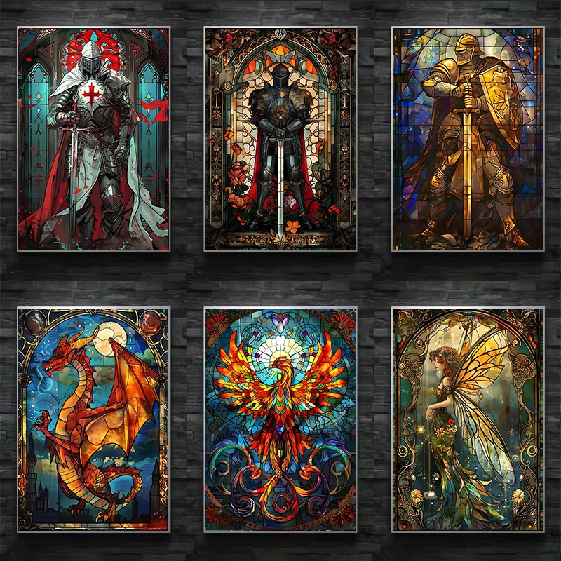 Fantasy Stained Glass Poster P - Resin Art Wall recension och pris