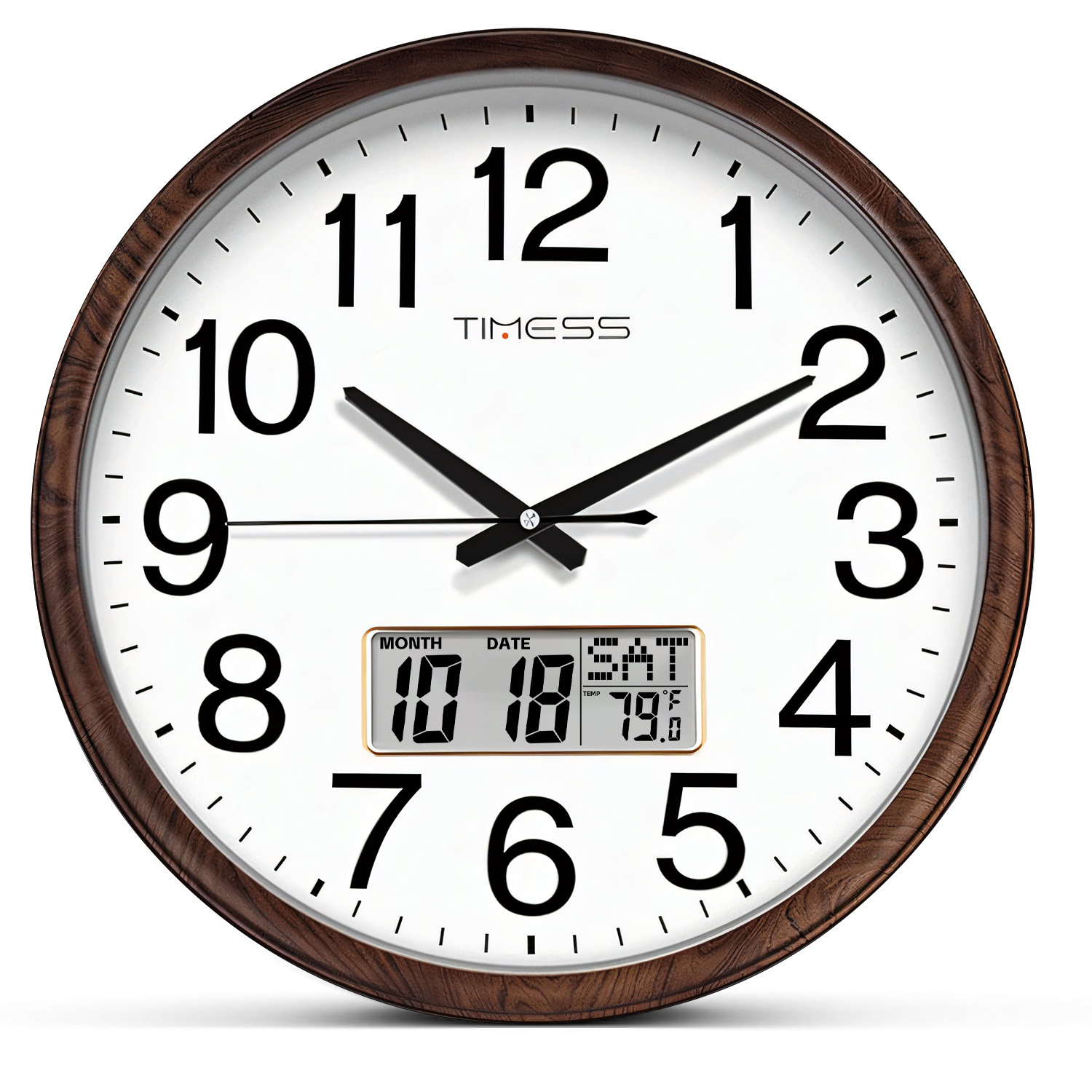 TIMESS 13-inch Wood Grain Wall - Resin Art Wall Clock recension och pris