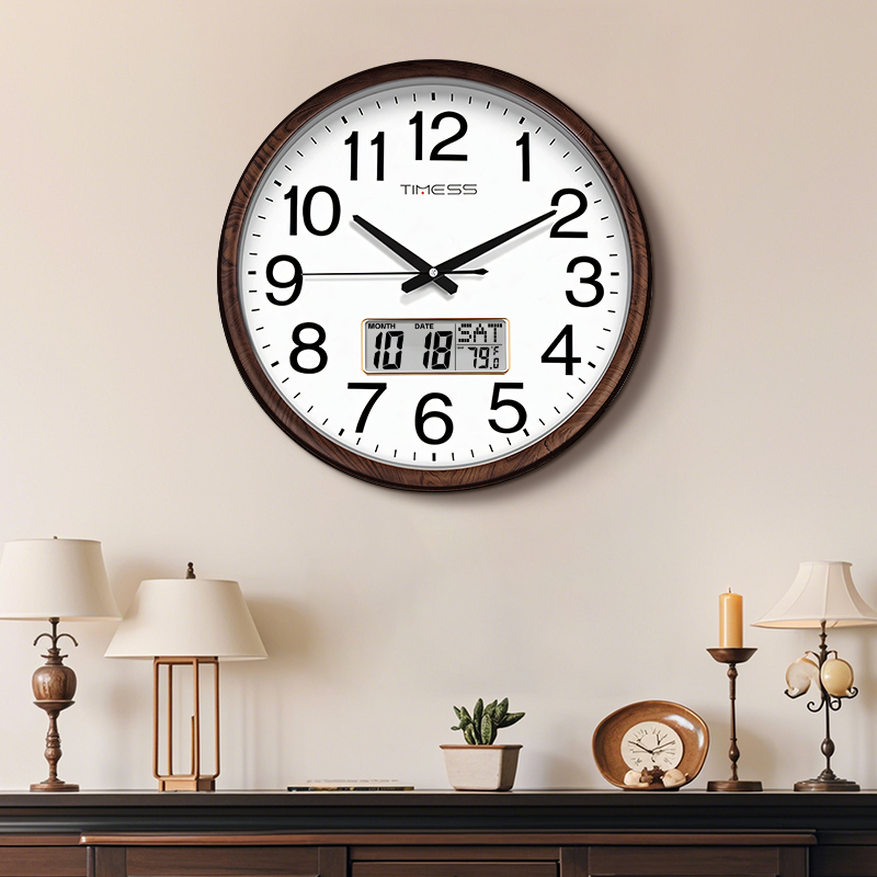 TIMESS 13-inch Wood Grain Wall - Resin Art Wall Clock recension och pris