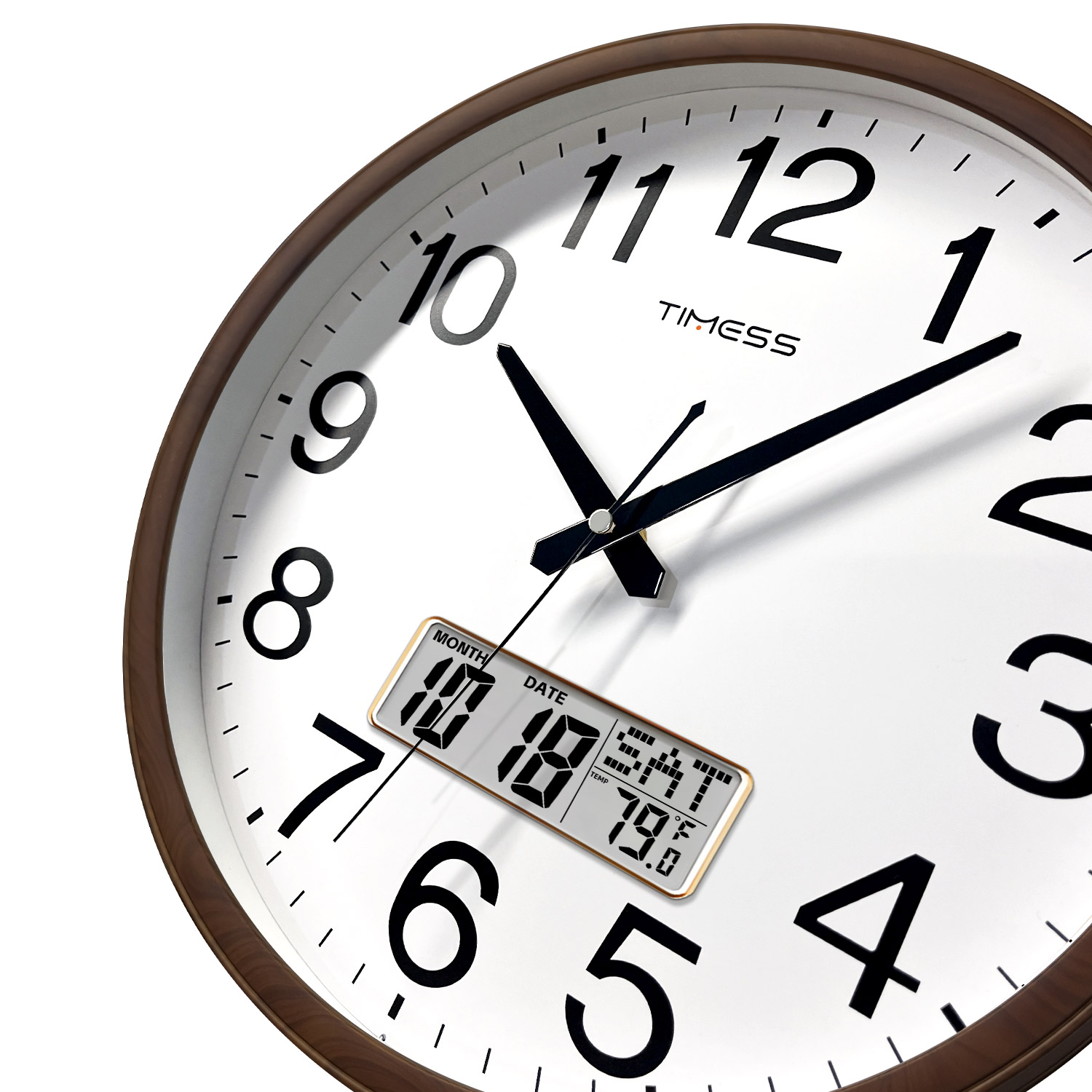 TIMESS 13-inch Wood Grain Wall - Resin Art Wall Clock recension och pris