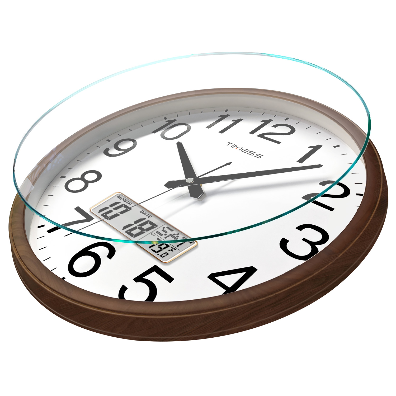 TIMESS 13-inch Wood Grain Wall - Resin Art Wall Clock recension och pris