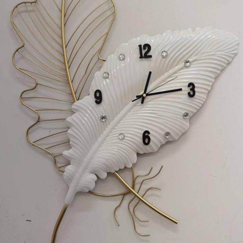 Feather Wall Clock Modern Art  - Resin Art Wall Clock recension och pris