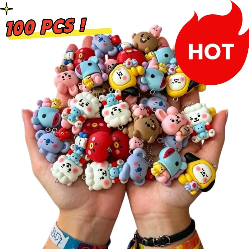 7pcs BT21 Resin Cartoon Charm  - Resin Art Gift Ideas recension och pris