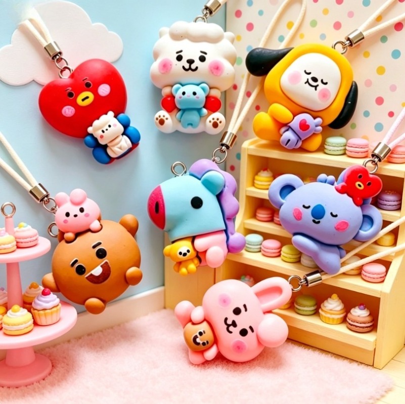 7pcs BT21 Resin Cartoon Charm  - Resin Art Gift Ideas recension och pris