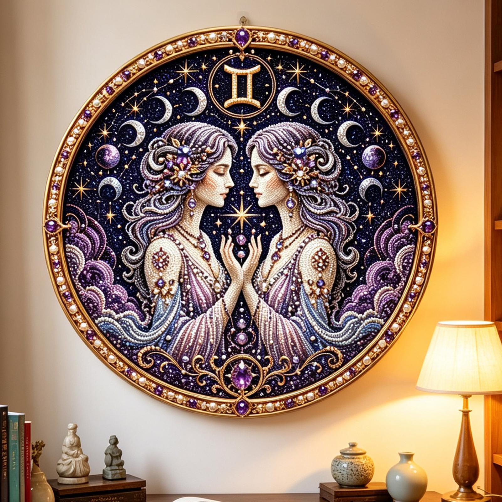 12 Zodiacs Signs Pearl Art Kit - Resin Art Wall recension och pris