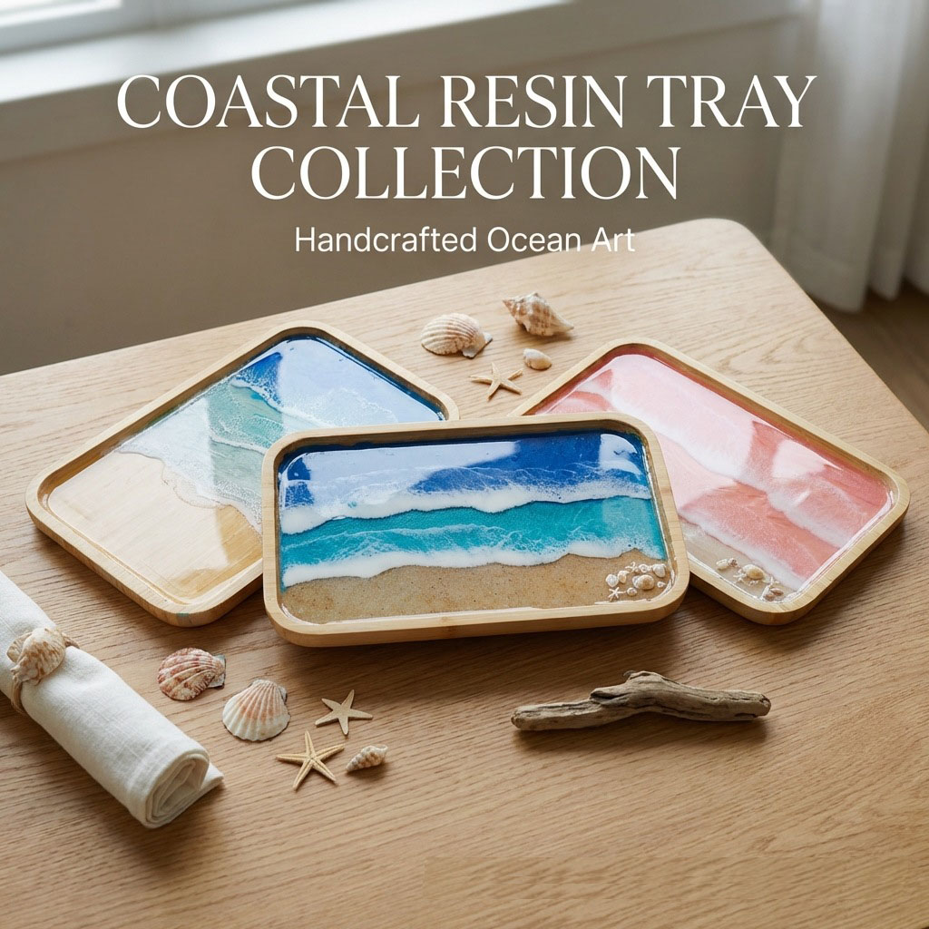 Epoxy Resin Ocean Art Decorati - Resin Art Coffee Table recension och pris
