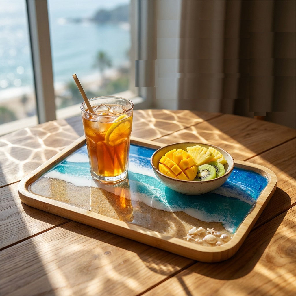 Epoxy Resin Ocean Art Decorati - Resin Art Coffee Table recension och pris