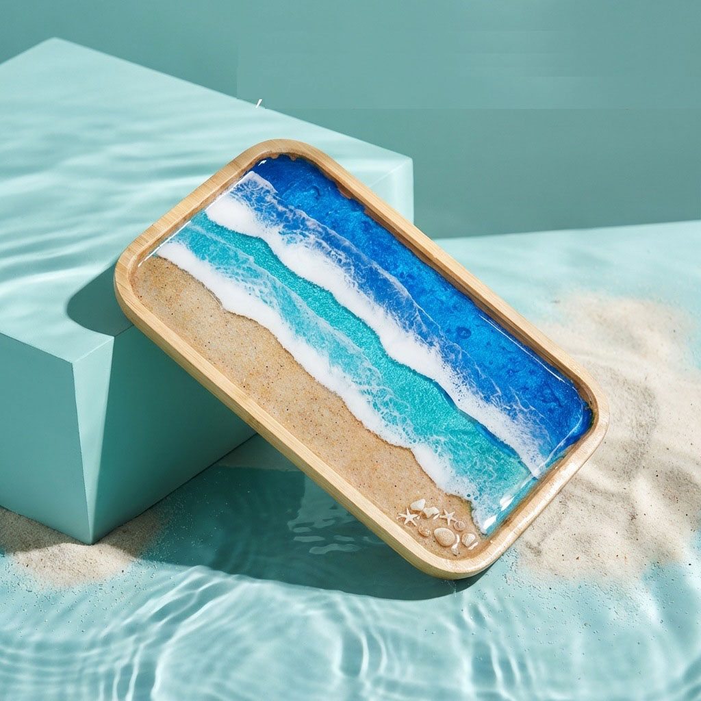 Epoxy Resin Ocean Art Decorati - Resin Art Coffee Table recension och pris