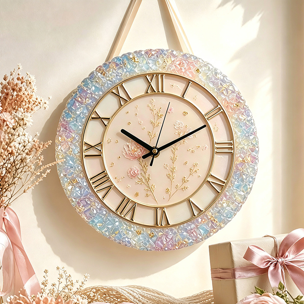 Diamond Faceted Clock Silicone - Resin Art Wall Clock recension och pris
