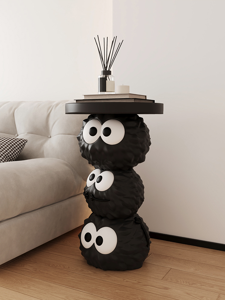 Creative Cartoon Coal Ball Cof - Resin Art Coffee Table recension och pris