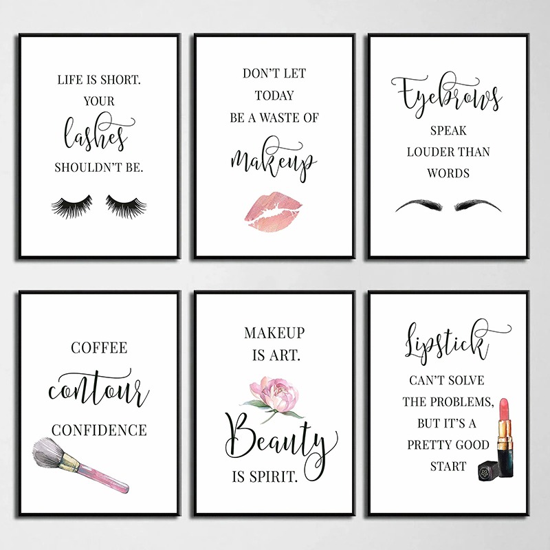Makeup Quotes Poster Eyelash E - Resin Art Quotes recension och pris