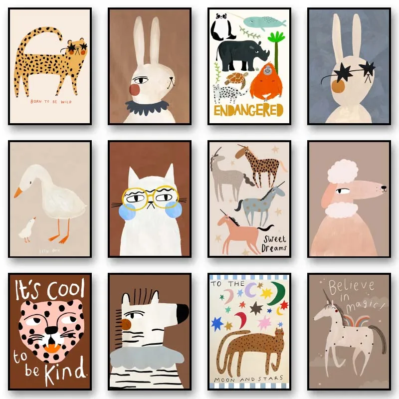 Funny Cute Animal Rabbit horse - Resin Art Wall recension och pris