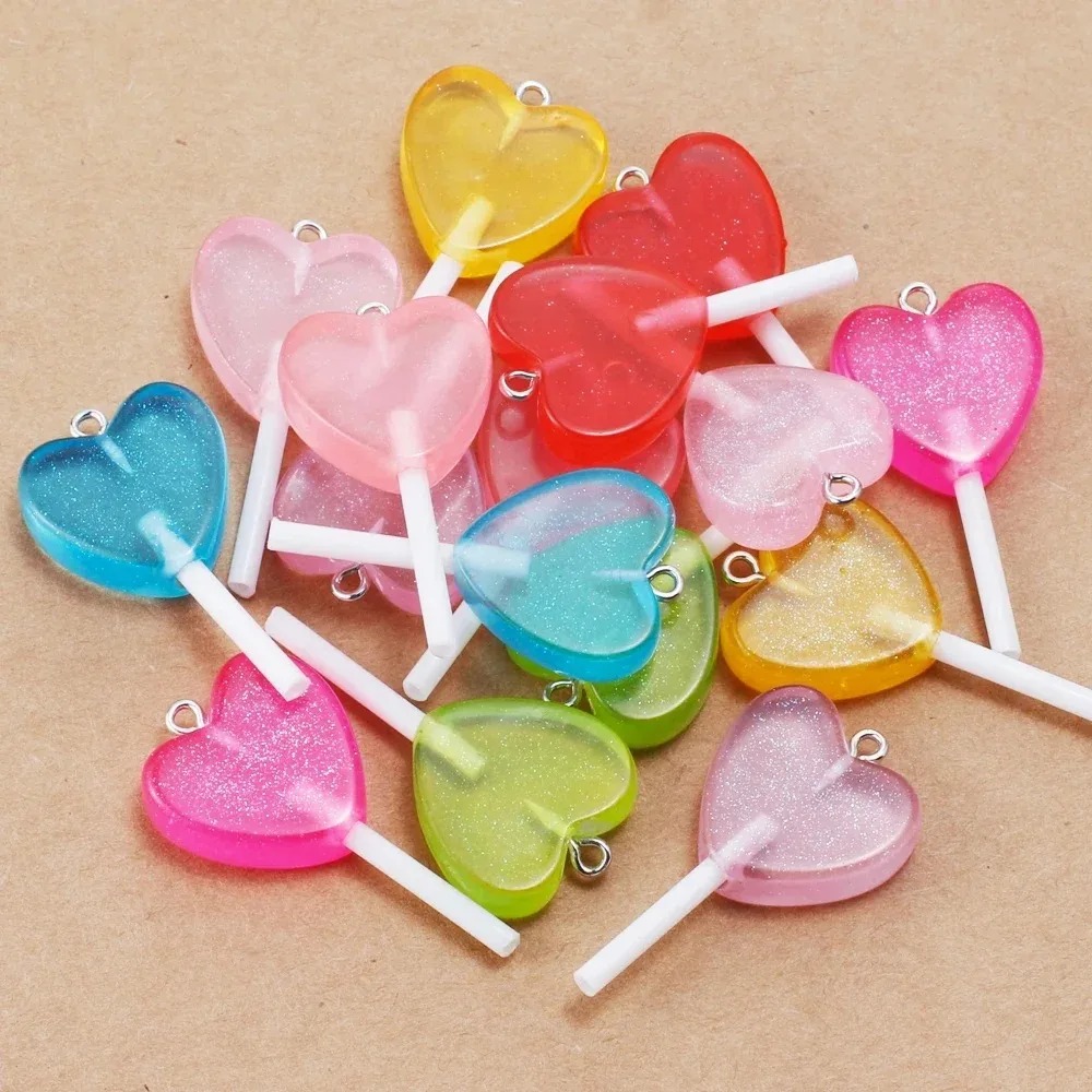 10Pcs Kawaii Sparkly Heart Lol - Resin Art Gift Ideas recension och pris