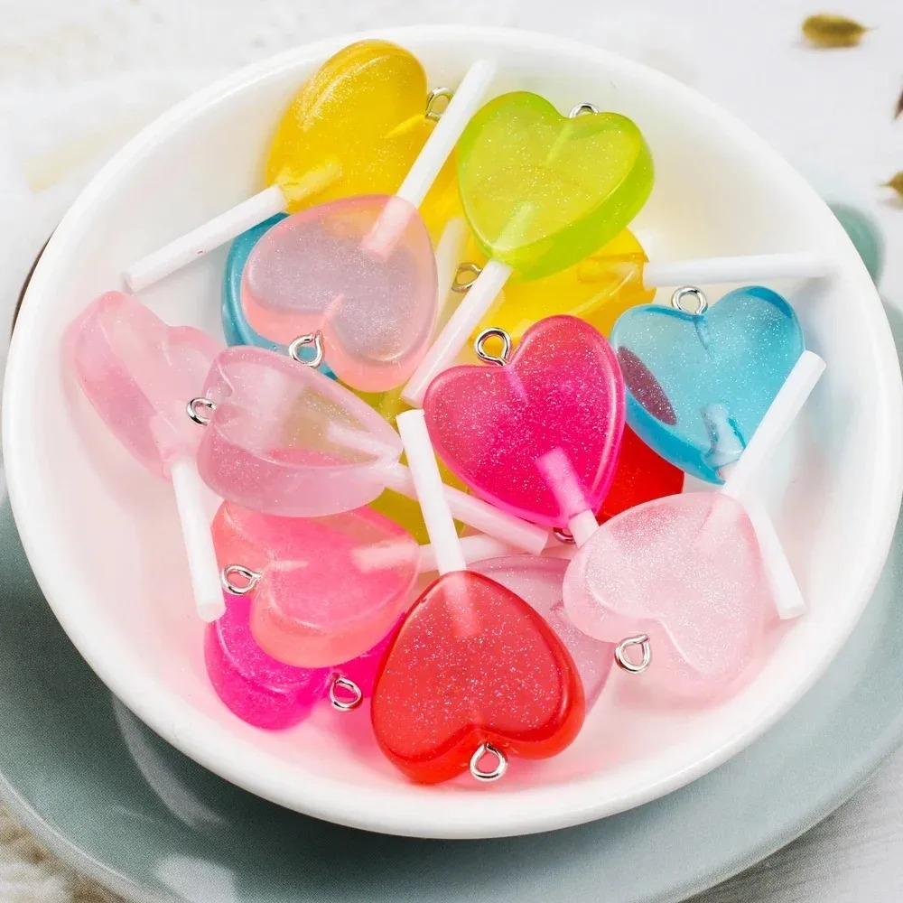 10Pcs Kawaii Sparkly Heart Lol - Resin Art Gift Ideas recension och pris