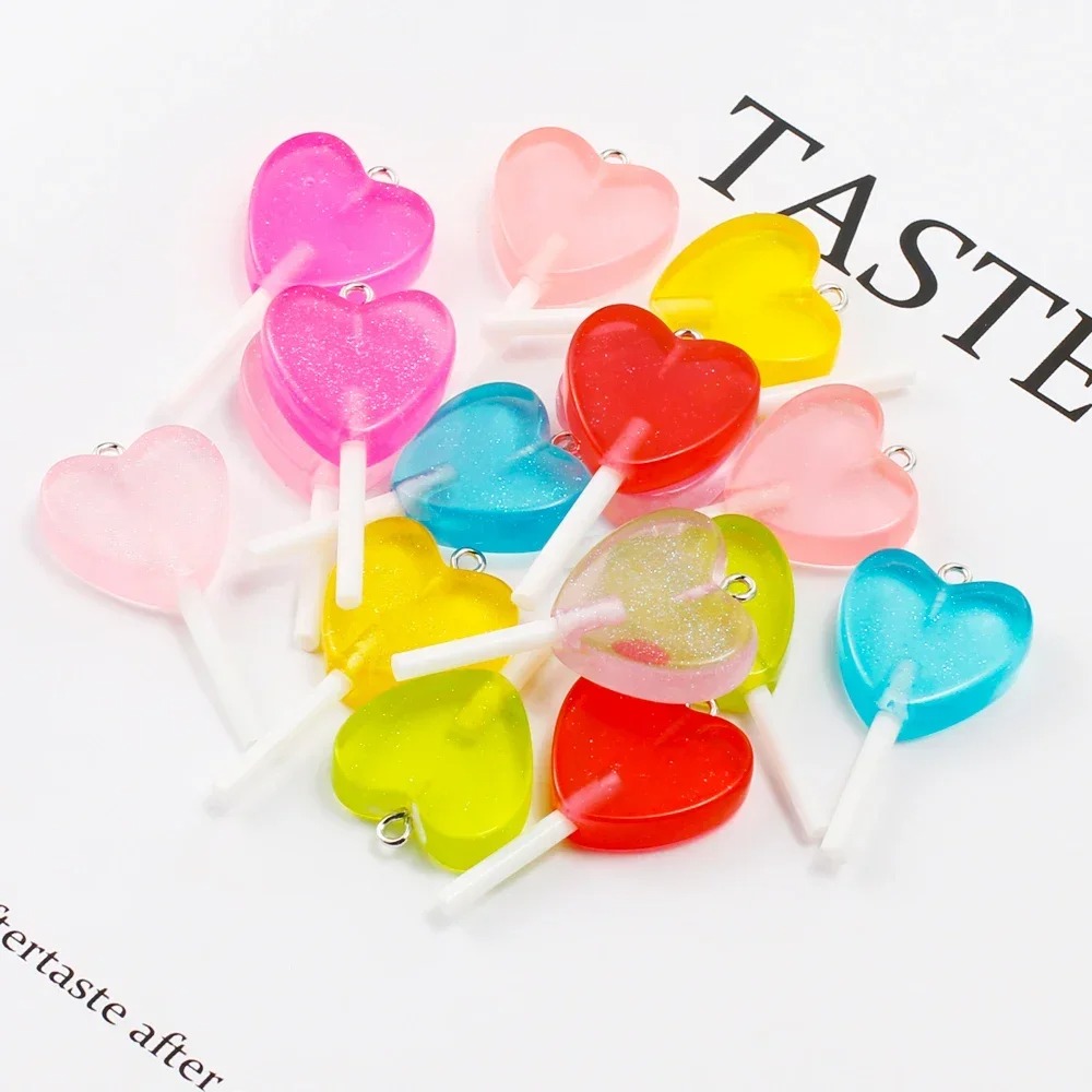 10Pcs Kawaii Sparkly Heart Lol - Resin Art Gift Ideas recension och pris