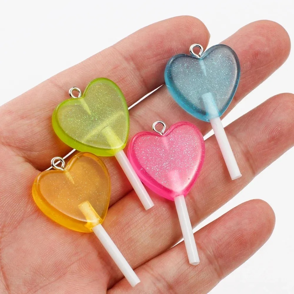 10Pcs Kawaii Sparkly Heart Lol - Resin Art Gift Ideas recension och pris