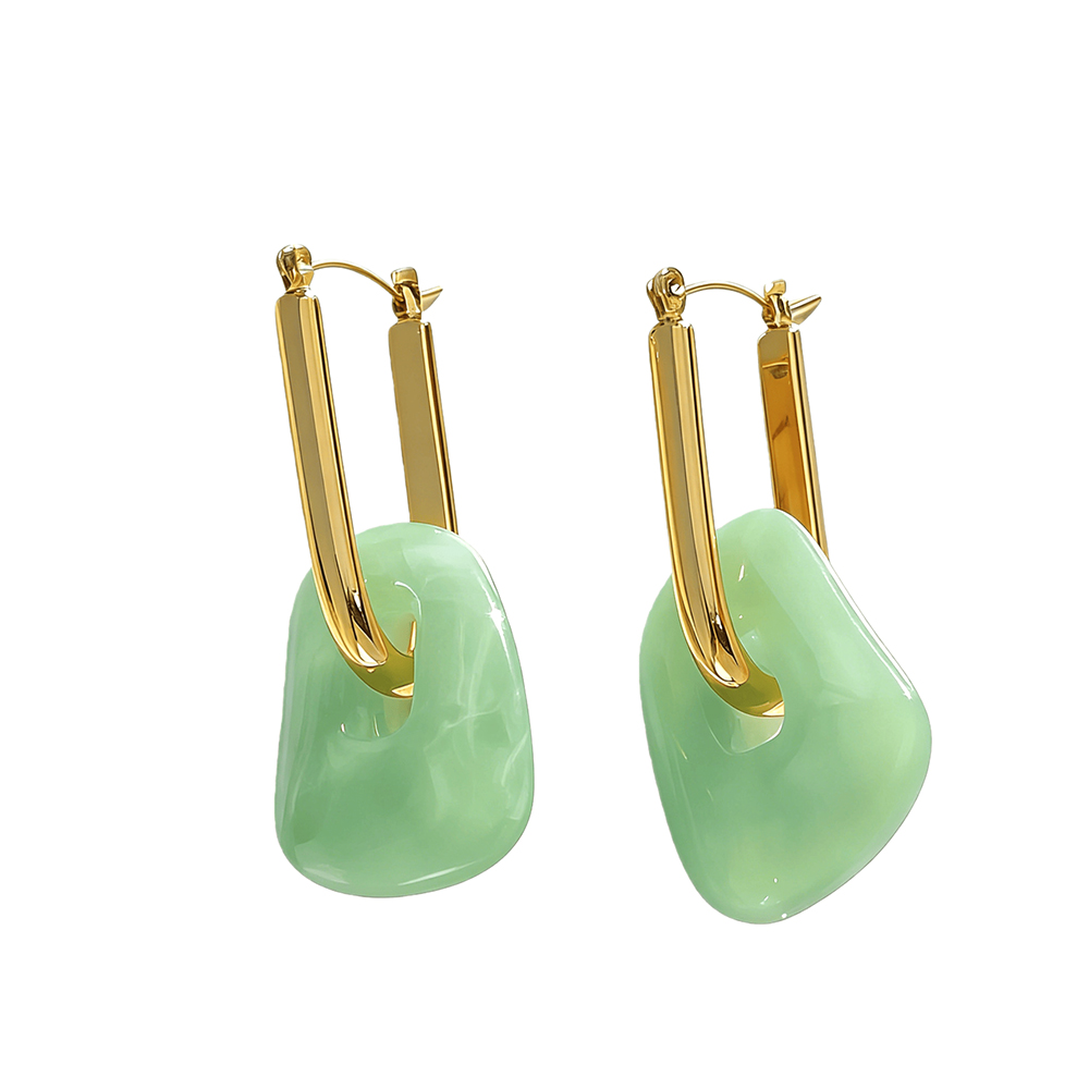 Chic Abstract Resin Hoop Drop  - Resin Art Ring recension och pris
