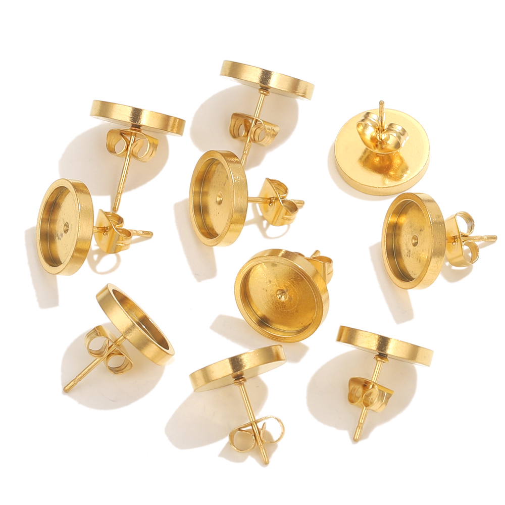 10pcs Stainless Steel Gold Ear - Resin Art Gift Ideas recension och pris