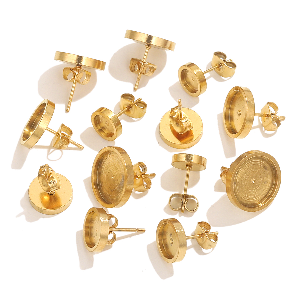 10pcs Stainless Steel Gold Ear - Resin Art Gift Ideas recension och pris
