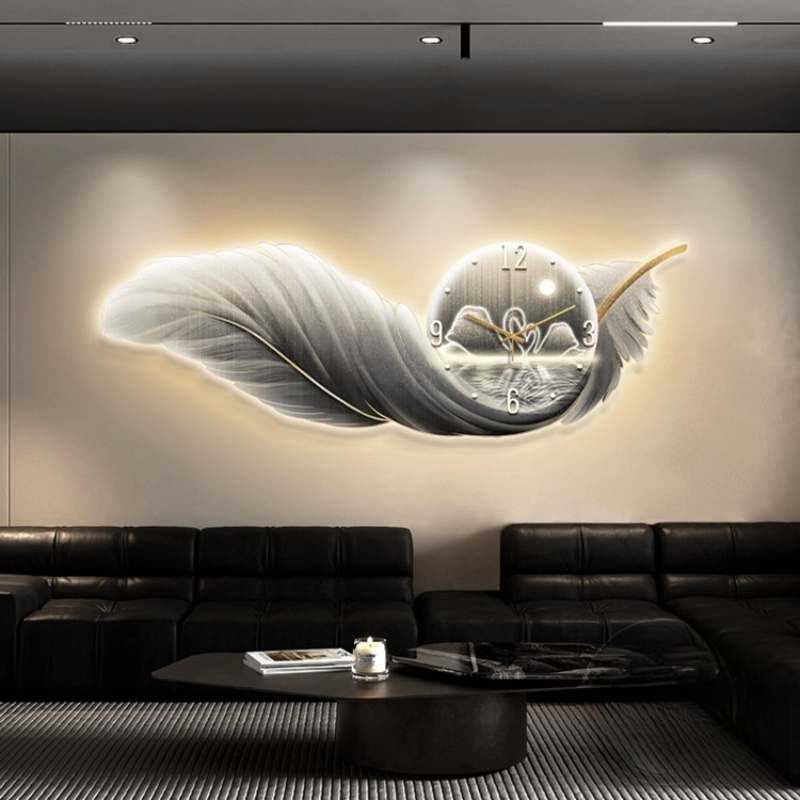 Nordic Luxury Wall Clock LED F - Resin Art Wall Clock recension och pris