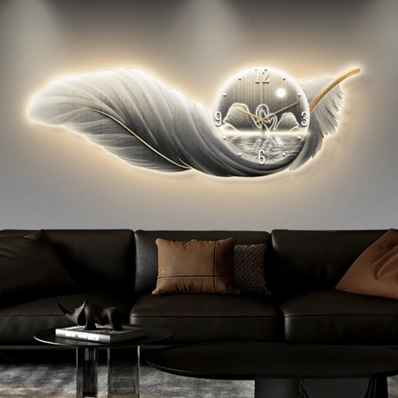 Nordic Luxury Wall Clock LED F - Resin Art Wall Clock recension och pris